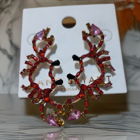 Lane Bryant Jewelry - Lane Bryant Red and Pink Crystal Earrings